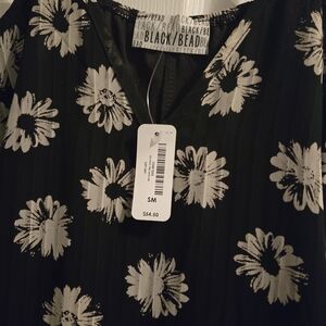 Black Bead Floral Dress